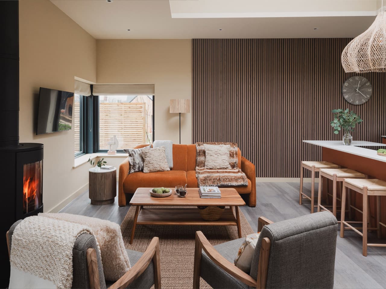 Living space at Horslip barn