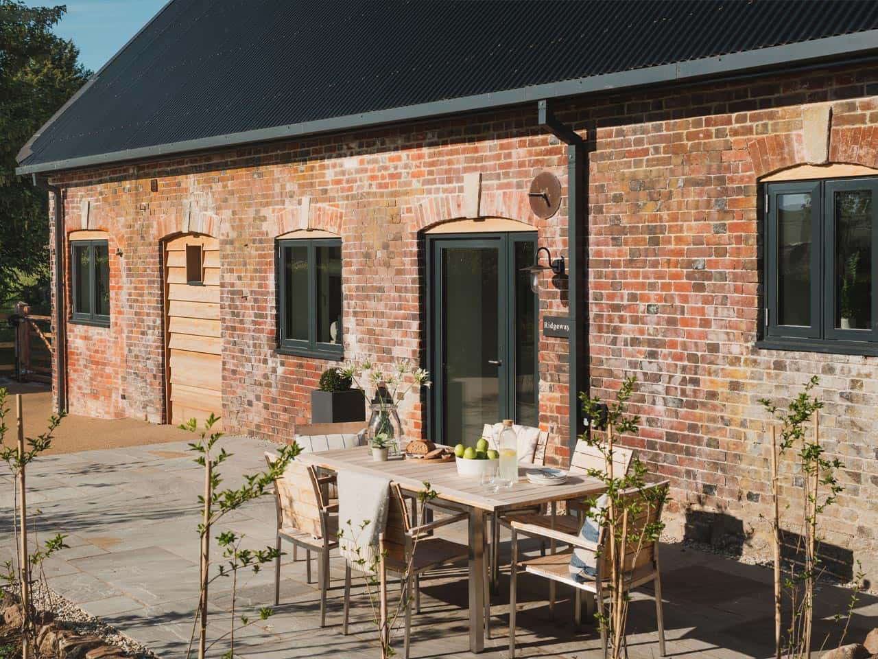 Outside space at Ridgeway barn