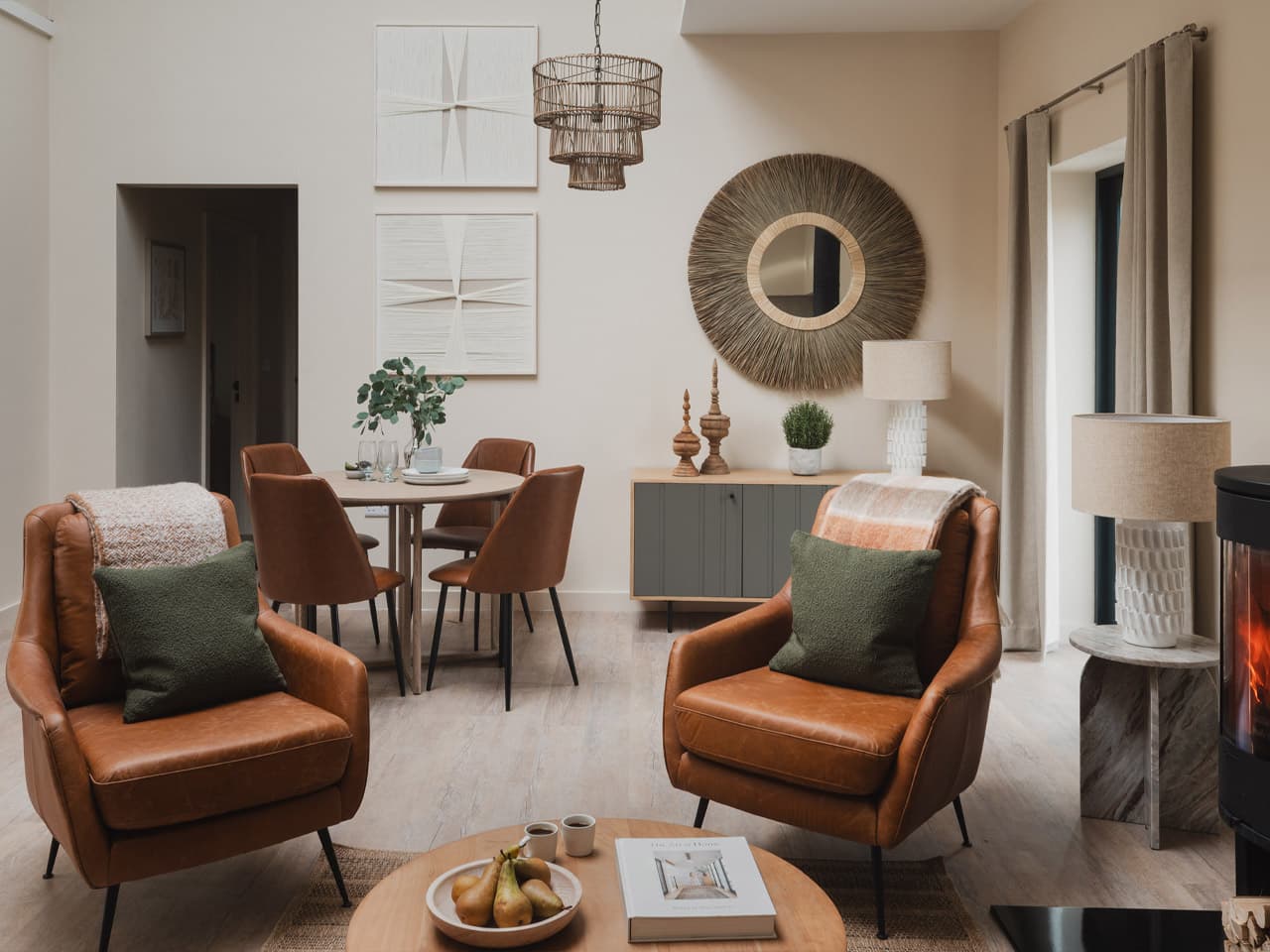 Living space at Windmill Hill barn