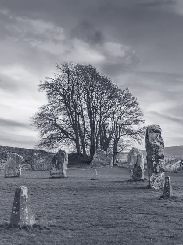 The stone circle in Avebury